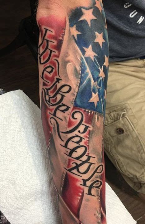 115 Patriotic American Flag Tattoos You Must See - Tattoo Me Now | Flag tattoo, American flag ...