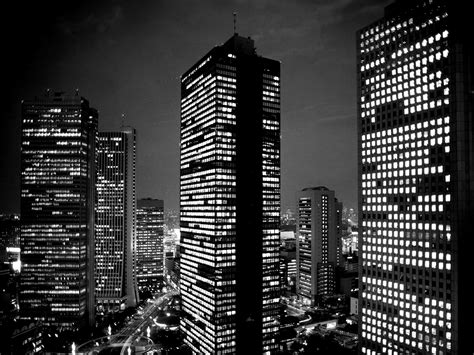 Black and White Cityscape Wallpaper - WallpaperSafari