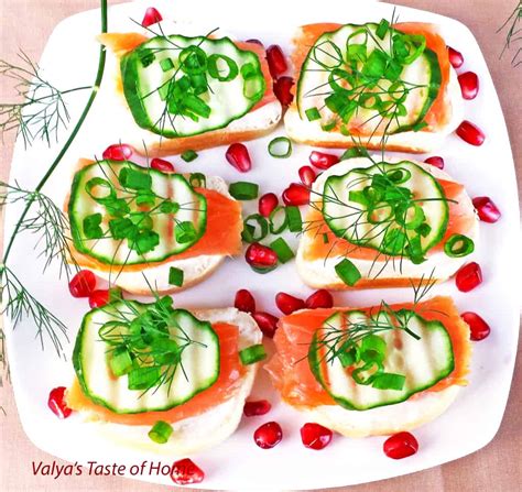 Smoked Salmon Canapés - Valya's Taste of Home