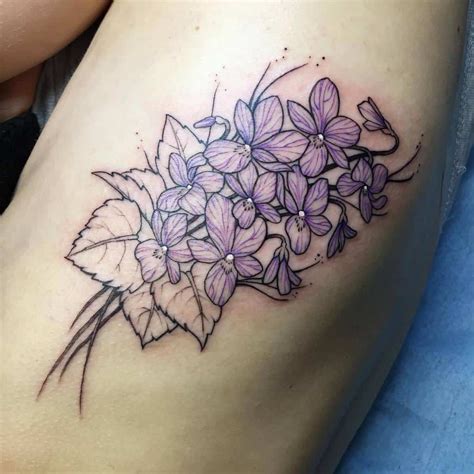 Top 73 Best Purple Flower Tattoo Ideas - [2021 Inspiration Guide]