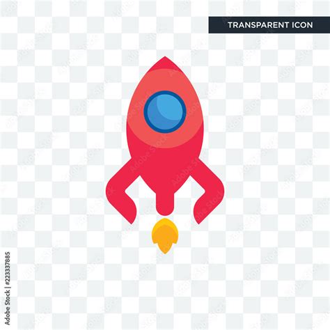 rocketship vector icon isolated on transparent background, rocketship logo design Stock Vector ...