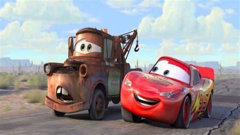 car uk new: Mater and Lightning McQueen - Cars 2 Character Wallpaper