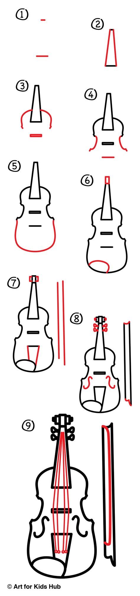 How To Draw A Violin - Art For Kids Hub