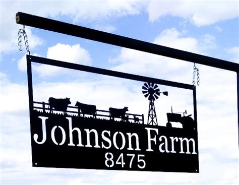 Custom Metal Farm Sign Entrance Signs Outdoor Signs | Etsy