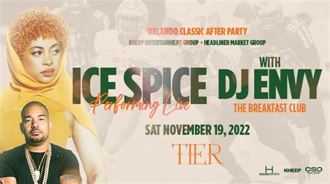 ICE SPICE + DJ ENVY Tickets at Tier Nightclub in Orlando by Tier Nightclub | Tixr