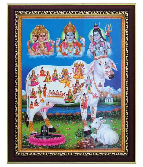 Avercart Kamadhenu - The Sacred Cow/Hindu Holy Cow Poster With Frame: Buy Avercart Kamadhenu ...