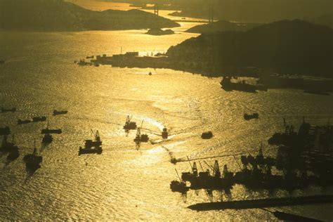 Stonecutters Bridge Connects Stonecutters Island with Container Terminal 2 July 2012 Stock Image ...