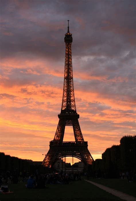 Eiffel Tower At Sunset Free Stock Photo - Public Domain Pictures