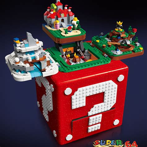 MOC 73196 Red Super Mario 64 Question Mark Block With 2064 Pieces | MOULD KING