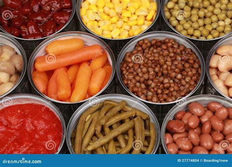 Canned vegetables stock photo. Image of mushroom, lentils - 27774804