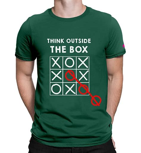 Graphic Printed T-Shirt for Men Think Outside Tshirts