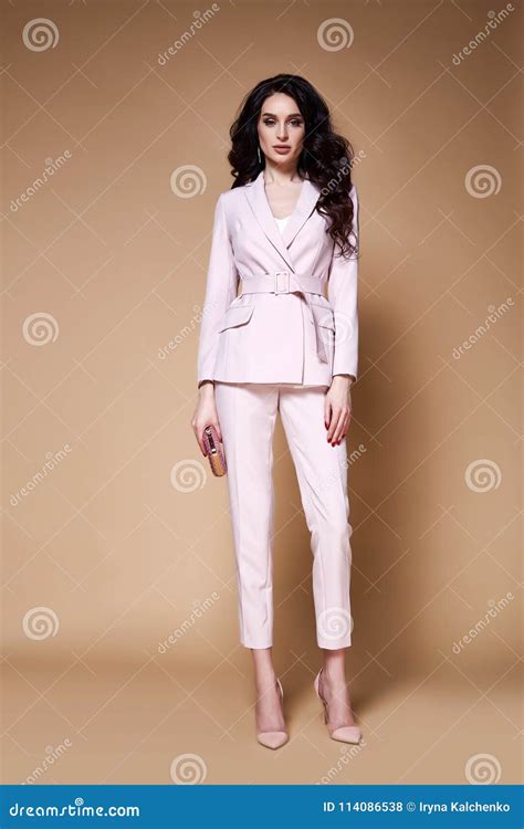 Beautiful Business Woman Lady Boss CEO Manager Makeup Long Stock Photo - Image of beautiful ...