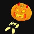 Image of Glowing Halloween pumpkin lantern | Freebie.Photography