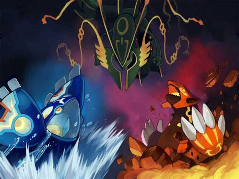 Primal Groudon And Kyogre And Mega Rayquaza