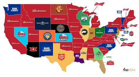 The Most Popular Beer Brands In Every State, Mapped - Vivid Maps