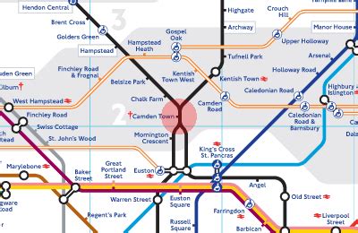 Camden Town station map - London Underground Tube