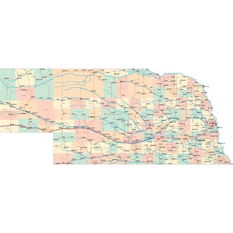 Nebraska Road Map - NE Road Map - Nebraska Highway Map