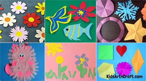 Paper Cutting Shapes Crafts - Kids Art & Craft