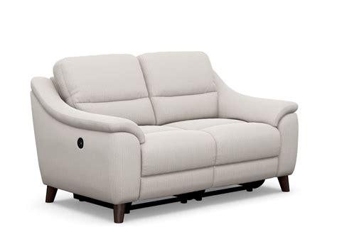 Fabric 2 Seater Power Recliner - Blaze - EZ Living Furniture