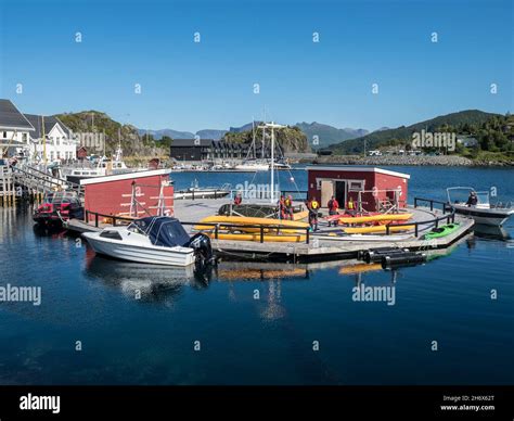 Marina at Hamn i Senja, Senja island, Norway Stock Photo - Alamy