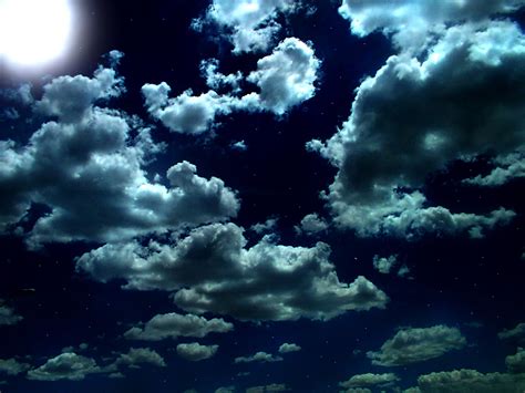 Download Blue Cloud Night Nature Sky HD Wallpaper