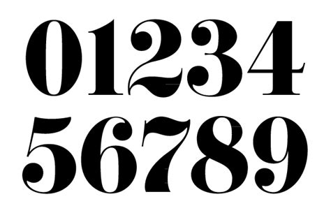 Fancy number fonts - labsvol