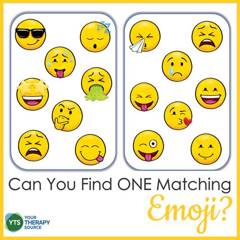 Match the Emoji Free Puzzle - Your Therapy Source