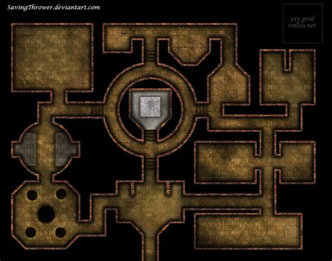 Clean stone dungeon battlemap for DnD / roll20 by SavingThrower on ...