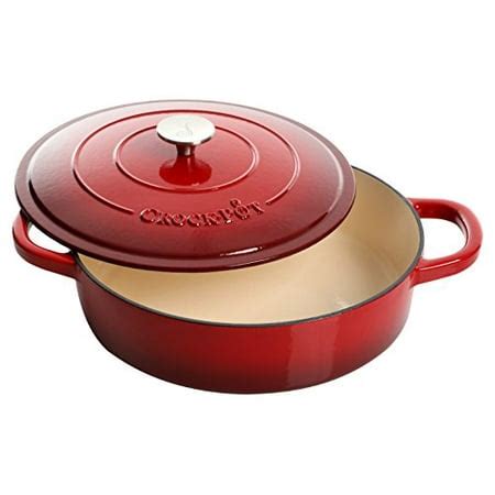 Crock Pot 112000.02 Artisan 5 Quart Enameled Cast Iron Braiser Pan ...