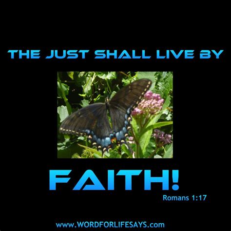 “The Just Shall Live By Faith!” – Word For Life Says…