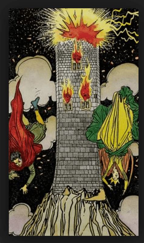 XIV. Falling Tower – Complete and Sudden Change – The tarot