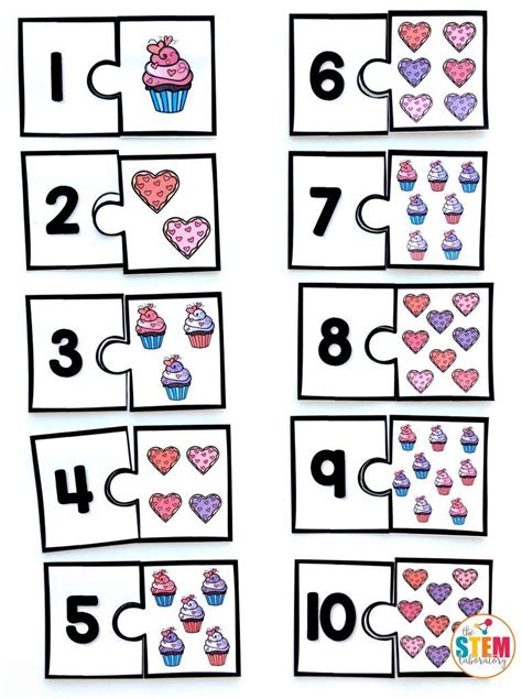 Sweet Treats Number Puzzles | Kindergarten learning activities ...