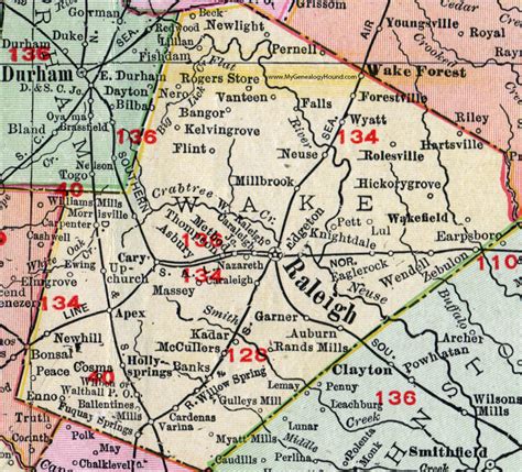 Map Of Wake County Nc - Maping Resources