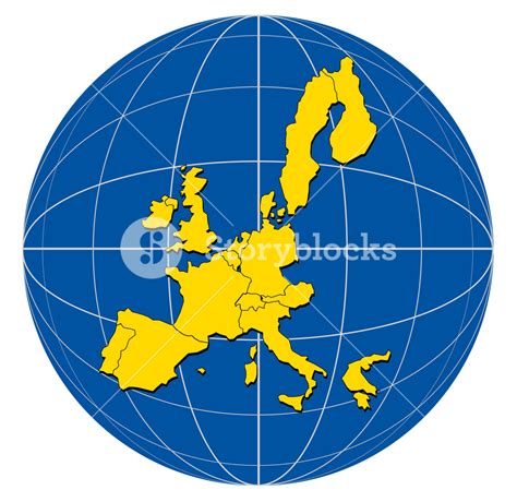 Globe Europe Map Royalty-Free Stock Image - Storyblocks