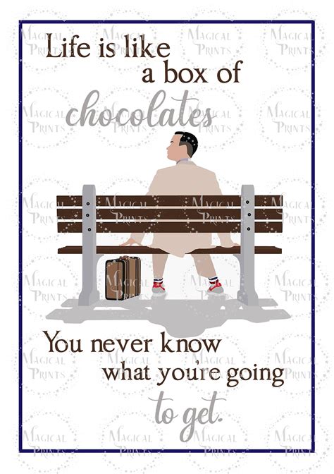 Forrest Gump/ Life is like a box of chocolates A4 Print | Etsy