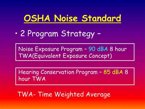 PPT - Noise Exposure and the OSHA Standard PowerPoint Presentation, free download - ID:223049