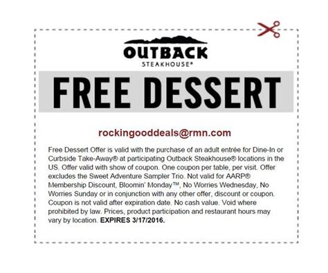 Coupons For Outback Steakhouse Printable