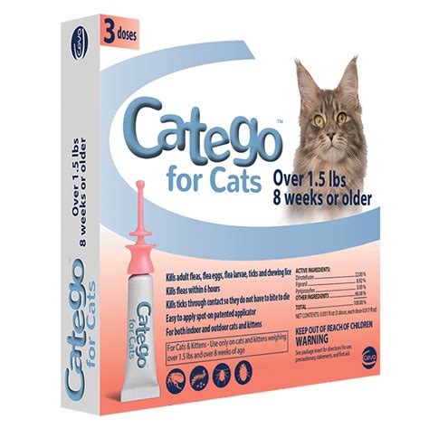 Catego Flea & Tick Control for Cats (3 Doses) - Walmart.com - Walmart.com