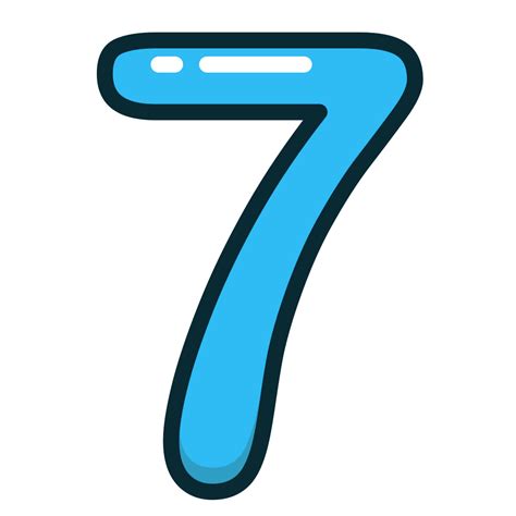 Blue, number, numbers, seven icon - Free download