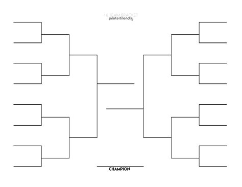 Printable Empty Bracket