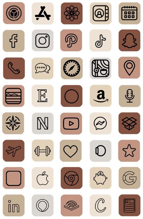 Brown Aesthetic App Icons ~ Auswählen | Giblrisbox Wallpaper