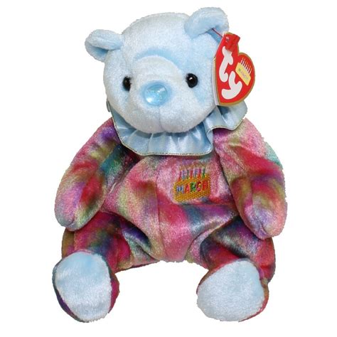 ty beanie babies happy birthday bear march retired [toy] - Walmart.com ...