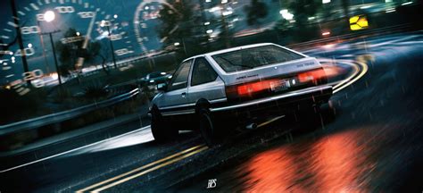 Gray coupe, car, Initial D, drift, Toyota AE86 HD wallpaper | Wallpaper Flare