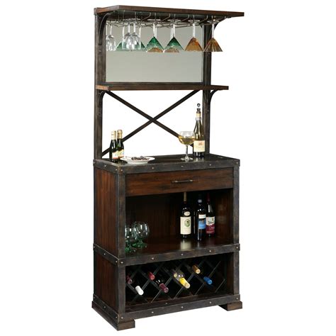 Howard Miller Wine & Bar Furnishings Red Mountain Wine Cabinet with Stemware Rack | Prime ...