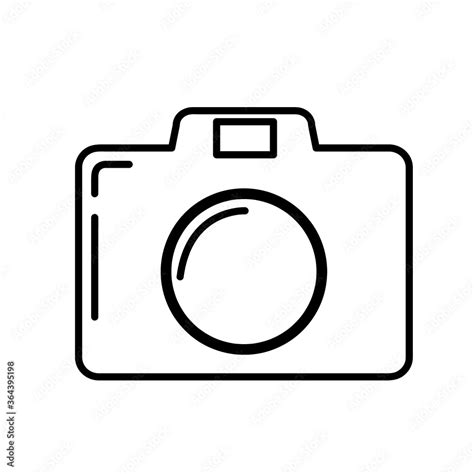 Retro Camera Black Outline Vector Design for Icon, Symbol, and Logo Stock Vector | Adobe Stock