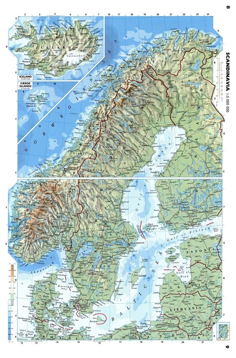 Large detailed physical map of Scandinavia | Baltic and Scandinavia ...