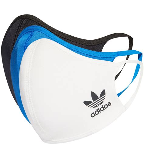 adidas Originals Face Mask - M/L - 3-pack - White/Black/Blue