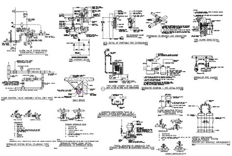 Fire Sprinkler System CAD Drawing - Cadbull