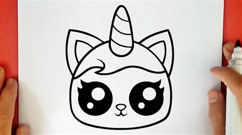 COMMENT DESSINER UN CHATON LICORNE KAWAII - YouTube