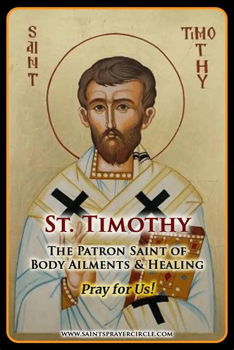 St. Timothy - Finding Comfort in God's Healing Touch - St. Benedict ...